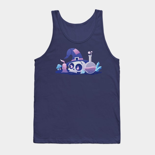 Skull and Potion Tank Top by Kappacino Creations